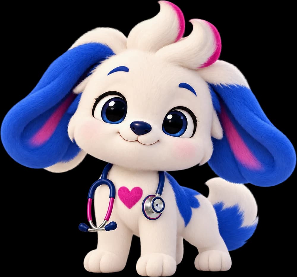 Personaje de Neblu con estetoscopio